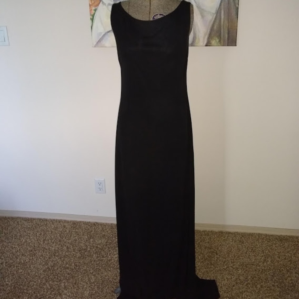 Long black evening gown